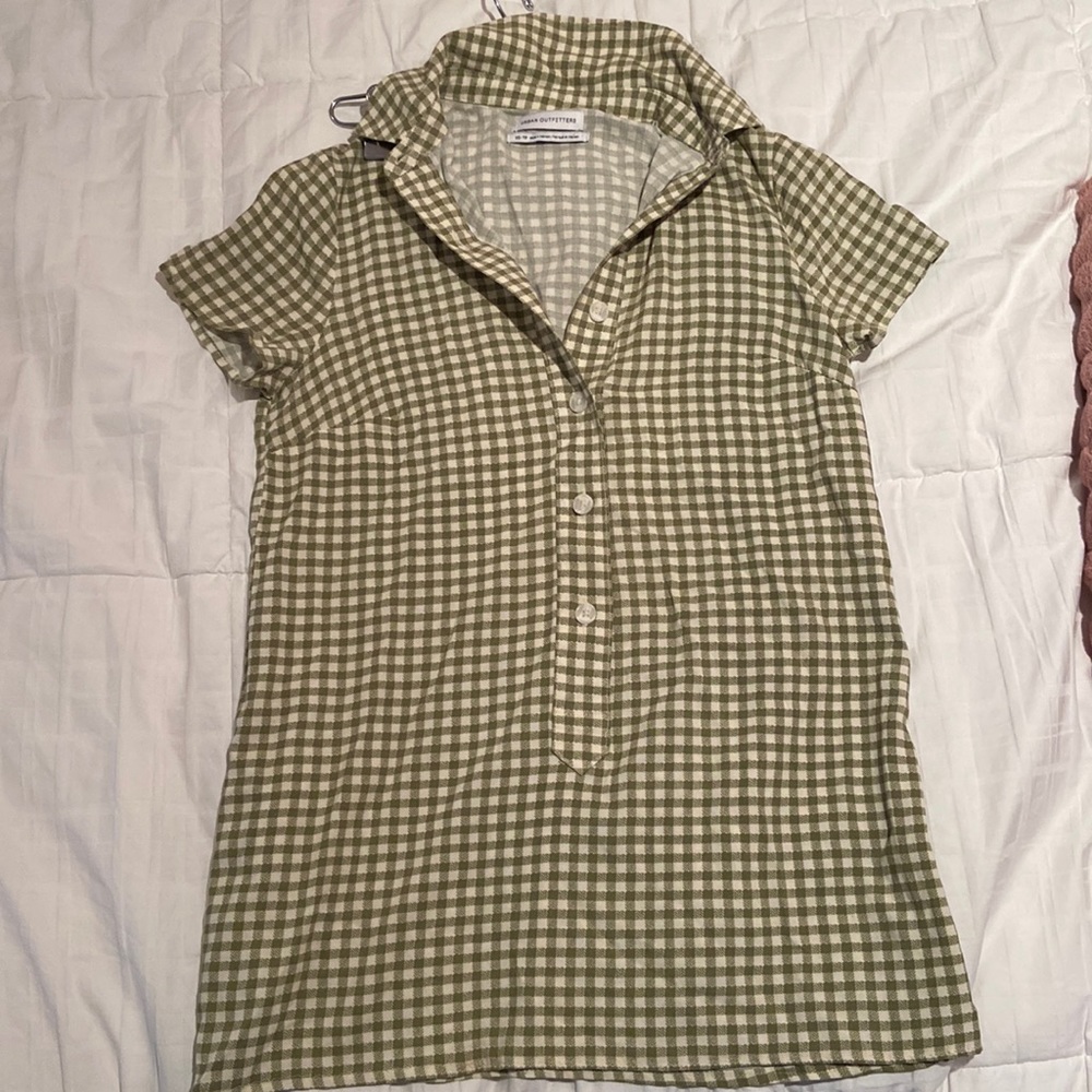 Urban Outfitters Green Gingham Dress XS